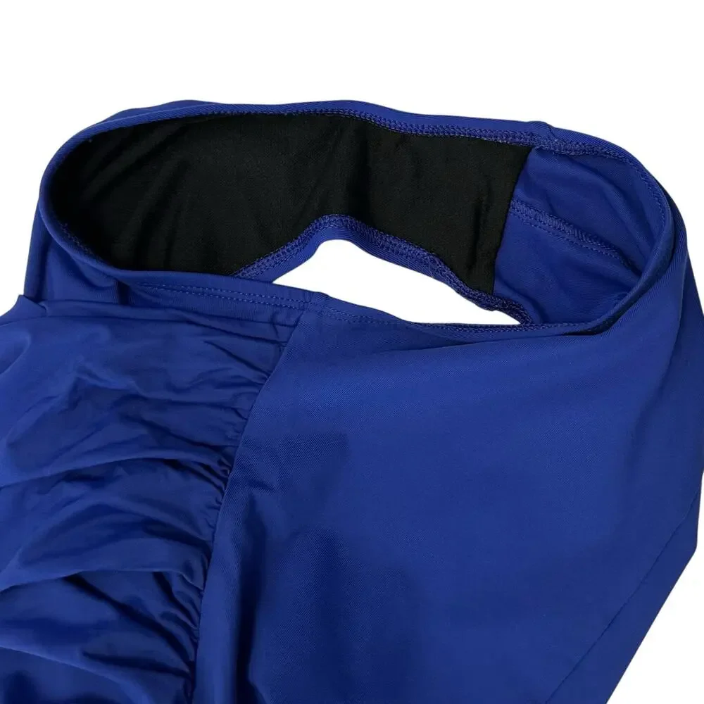 La Blanca Island Goddess Bandeau One Piece Convertible Swimsuit Blue Size 8